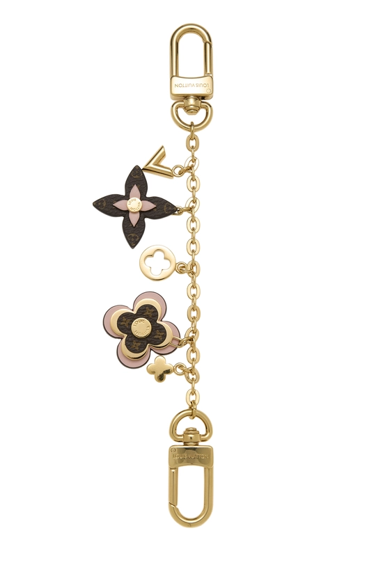 Gold & Multicolor Blooming Flowers Bag Charm, , large image number 0