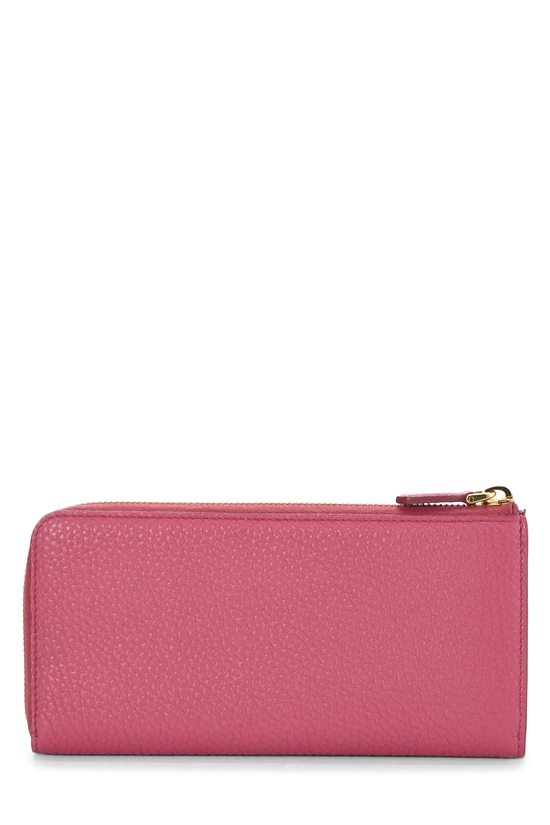 Pre-Owned Pink Vitello Daino Zip Around Wallet QNADVDABPB009