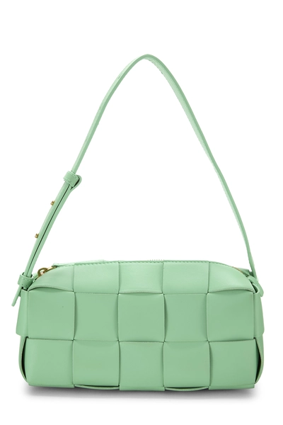 Bottega Veneta Green Maxi Intrecciato Brick Cassette Small
