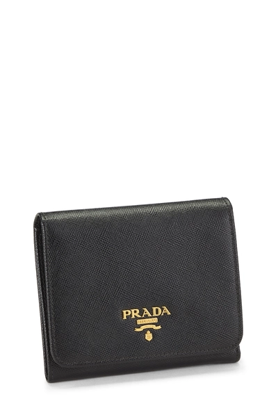 Black Saffiano Snap Compact Wallet, , large