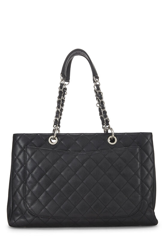 Black Quilted Caviar Grand Shopping Tote (GST) XL , , large image number 3
