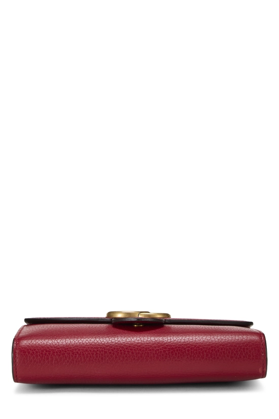 Red Leather GG Marmont Wallet On Chain (WOC) Mini, , large image number 4