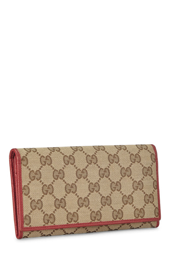 Red Original GG Canvas Continental Wallet, , large image number 1