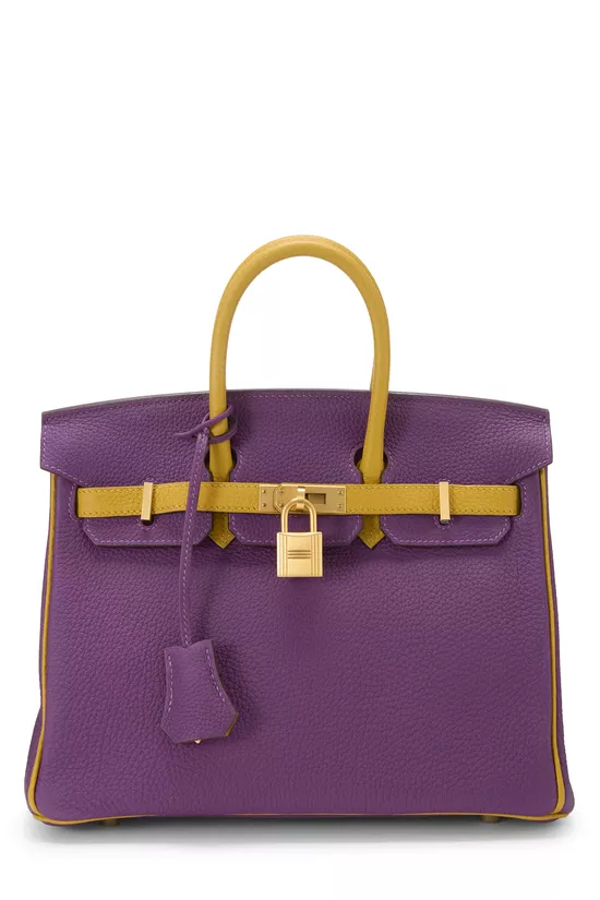 Anemone & Jaune Ambre Horseshoe Birkin 25 Special Order, , large image number 0