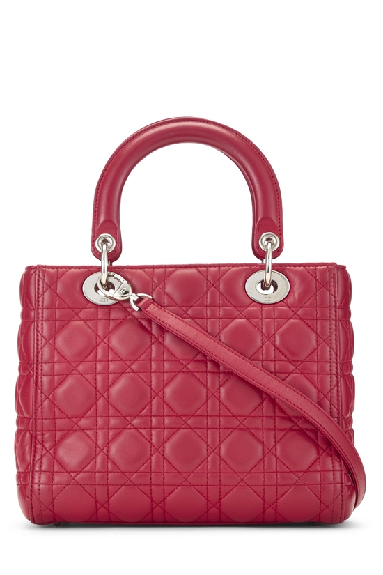 Red Cannage Quilted Lambskin Lady Dior Medium, , large image number 3