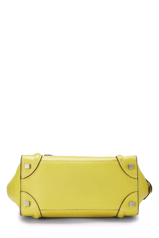 Yellow Calfskin Luggage Micro, , large image number 4