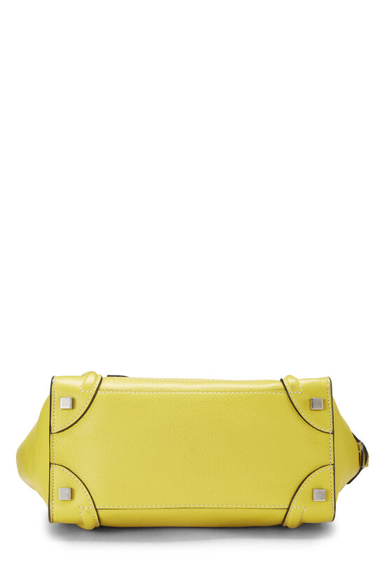 Yellow Calfskin Luggage Micro, , large image number 4