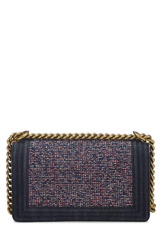 Navy & Red Denim Boy Bag Medium, , large image number 4