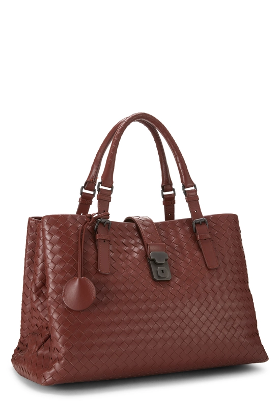 Brown Intrecciato Roma Tote Medium, , large image number 1