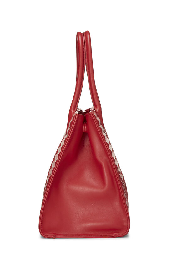 Red Calfskin Diagramme Tote, , large image number 2