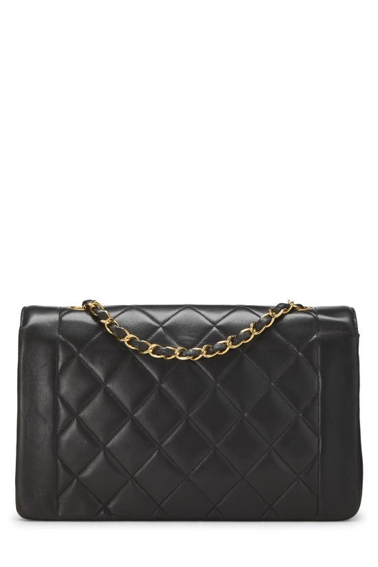 Black Quilted Lambskin Diana Flap Medium, , large image number 3