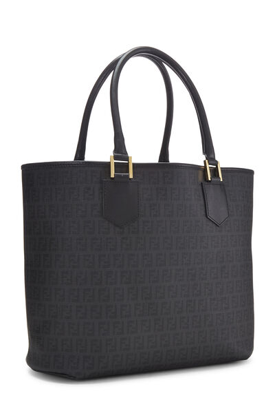 Black Zucchino Coated Canvas Tote, , large