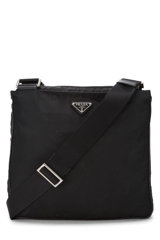 Black Nylon Messenger Bag, , large image number 3