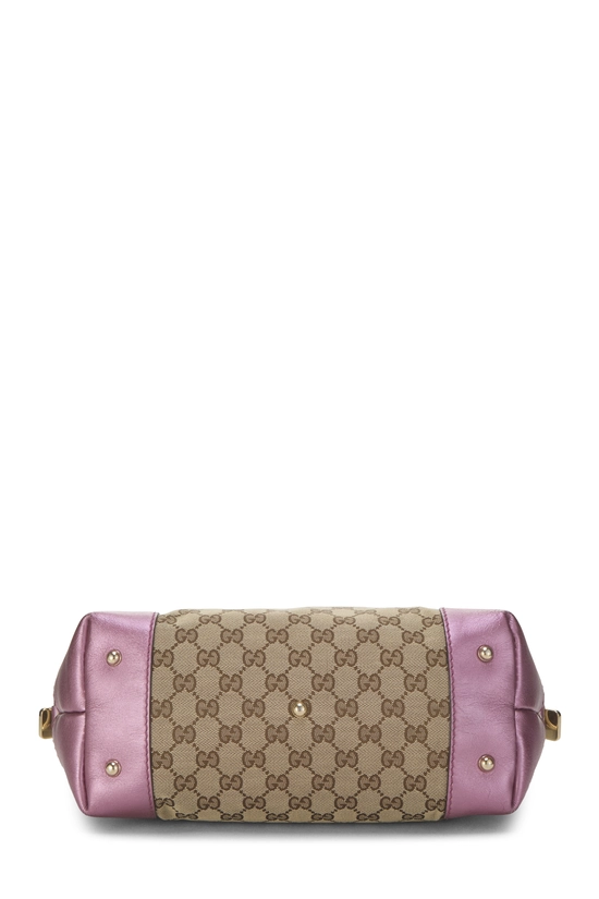 Pink Original GG Canvas Heart Bit Zip Tote, , large image number 4