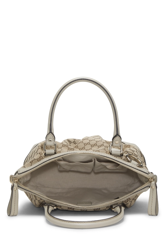 White Original GG Canvas Sukey Zip Handbag Large, , large image number 5