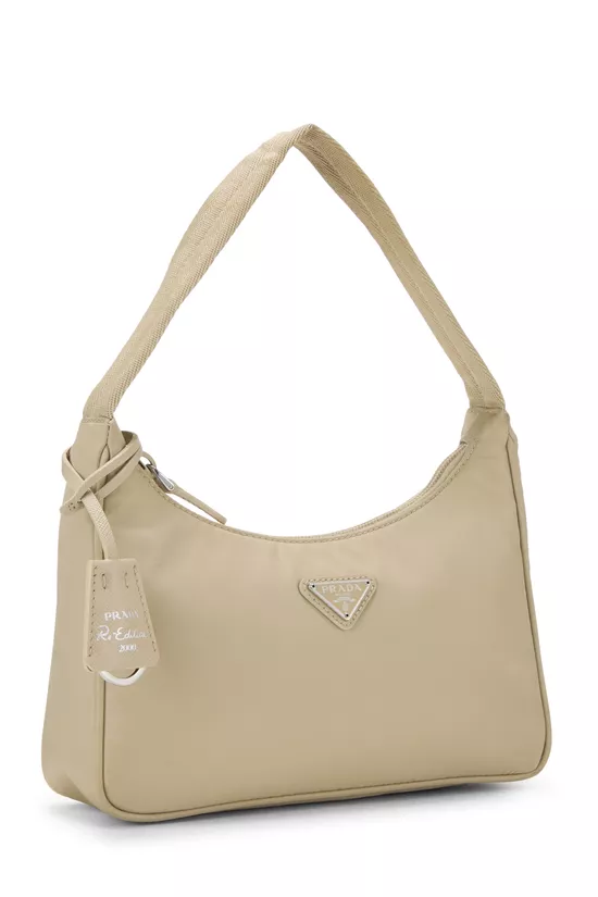 Beige Tessuto Re-Edition 2000 Hobo Mini, , large image number 1