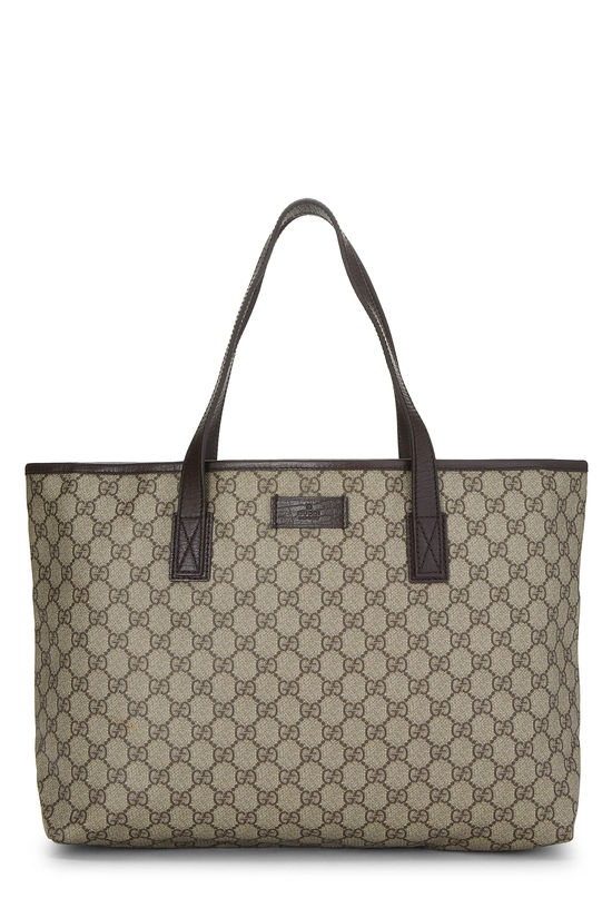 Brown GG Supreme Canvas Tote Large, , large image number 0