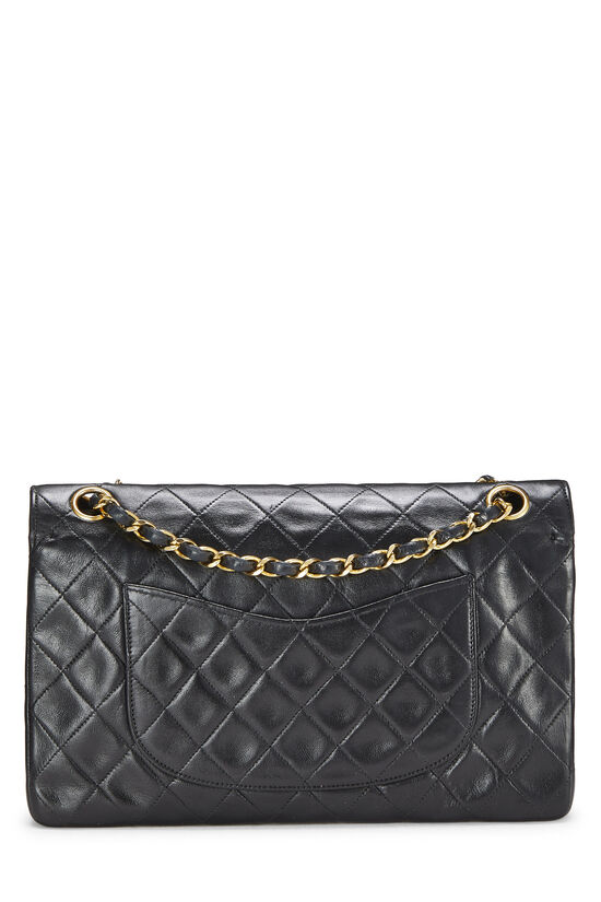 Black Quilted Lambskin Rounded Tab Double Flap Medium, , large image number 4