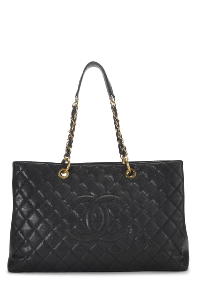 Chanel Black Quilted Caviar Grand Shopping Tote (GST) XL