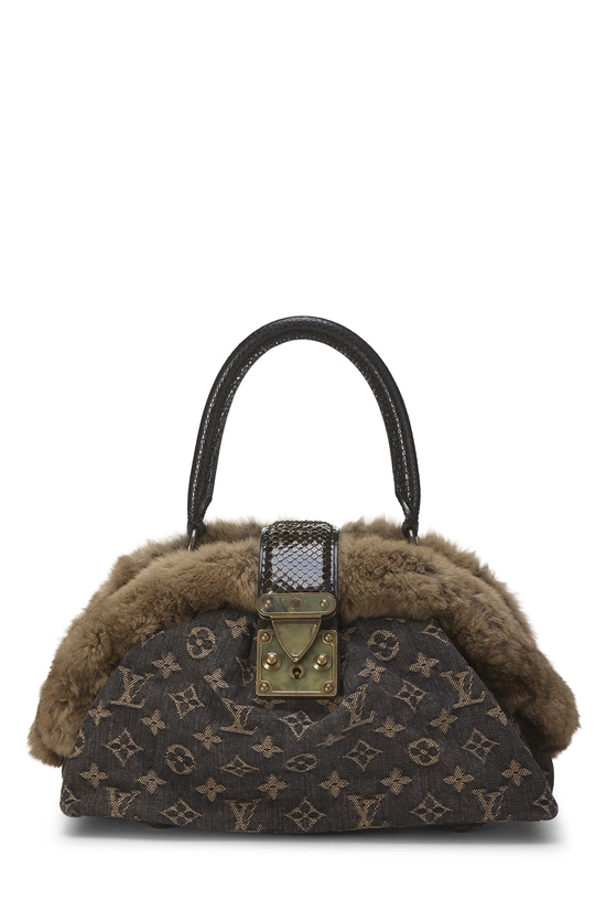 Brown Monogram Denim Demi Lune, , large image number 0