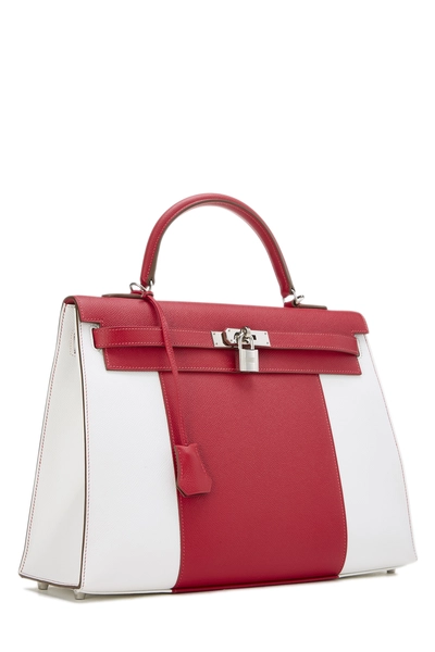 Rouge Casaque, White Epsom Flag Kelly Sellier 35, , large