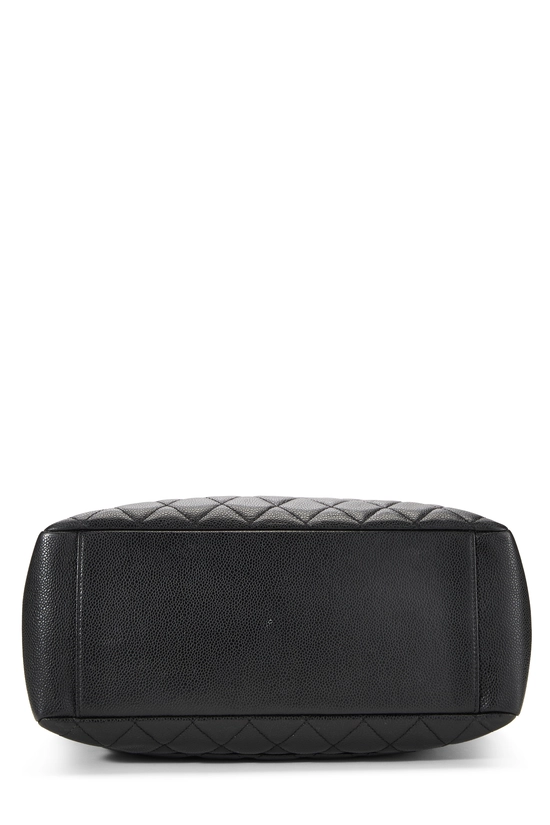 Black Quilted Caviar Grand Shopping Tote (GST), , large image number 4