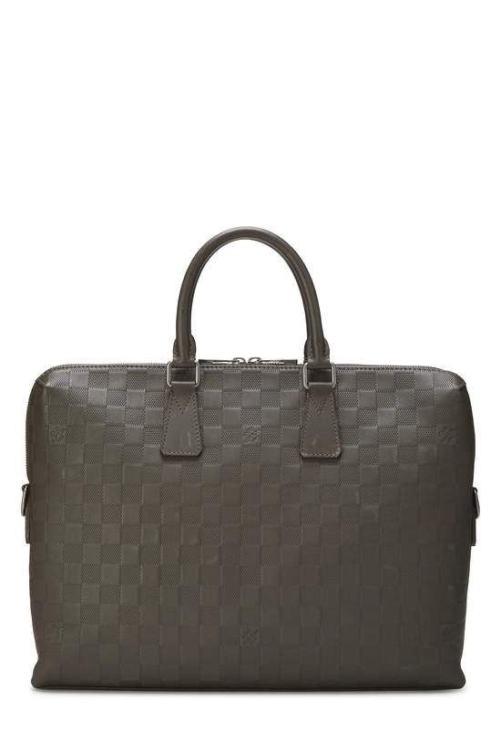 Grey Damier Ebene Porte Documents Jour, , large image number 0