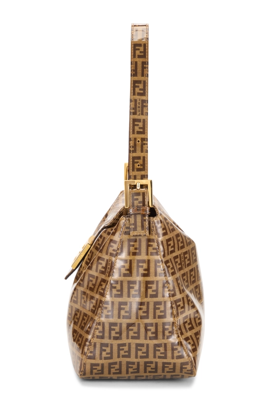 Brown Zucchino Vinyl Shoulder Bag, , large image number 2