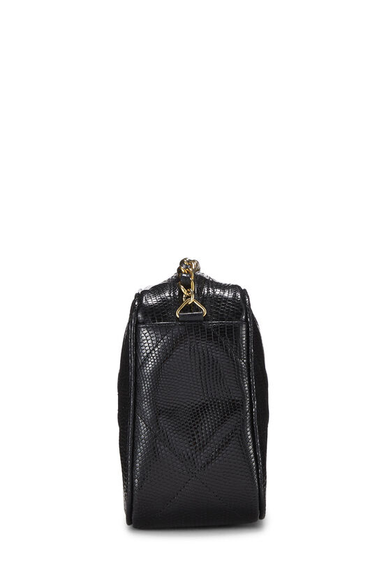 Chanel - Black Lizard 'CC' Camera Bag Mini