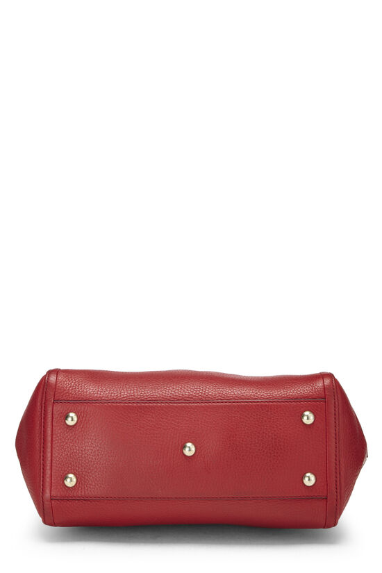 Red Grained Leather Soho Top Handle Bag, , large image number 5