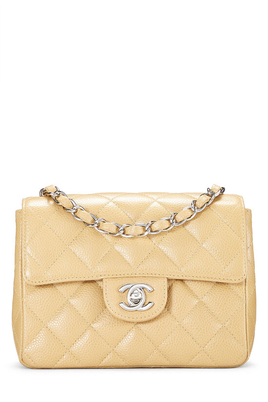 Beige Quilted Caviar Half Flap Mini, , large image number 1
