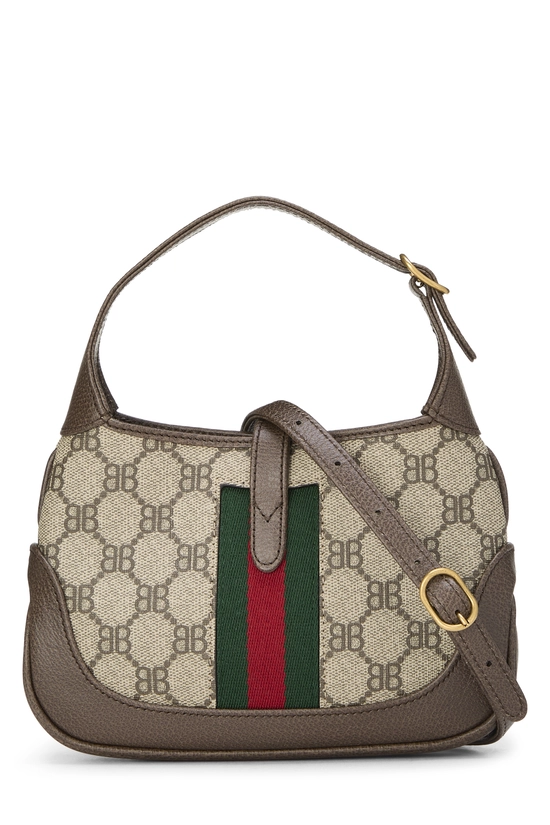 Balenciaga x Gucci Beige Coated Canvas Hacker Jackie 1961 Mini, , large image number 3