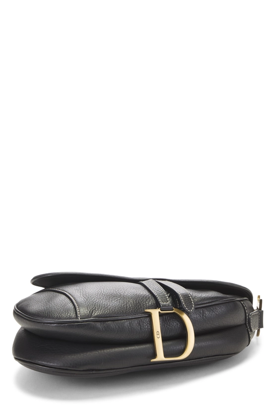 Black Leather Saddle Bag, , large image number 4