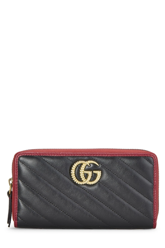 Multicolor Leather Diagonal GG Zip Around Wallet, , large image number 0