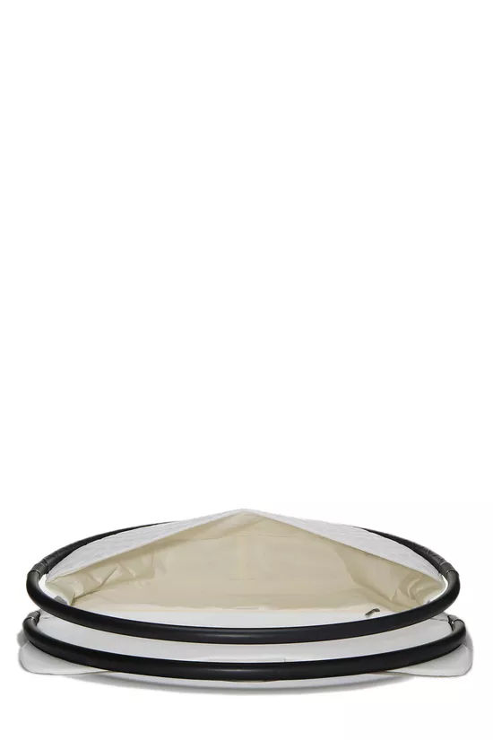 White Quilted Lambskin Hula Hoop Bag XL, , large image number 5