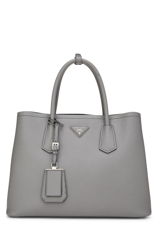 Grey Saffiano Double Bag, , large image number 0