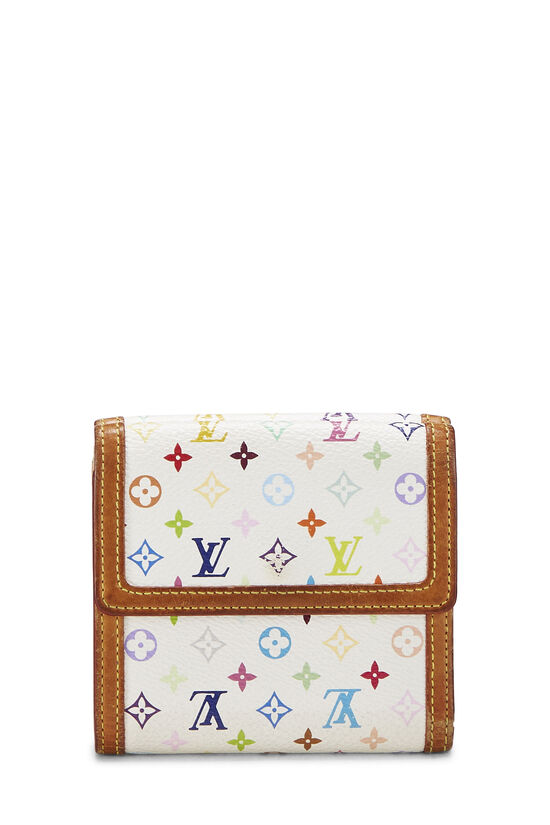 Louis Vuitton, Bags, Louis Vuitton Takashi Murakami White Monogram  Multicolore Joey Wallet