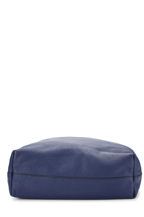 Blue Vitello Daino Shopping Tote Large, , large image number 4