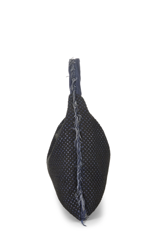 Blue Intrecciato Ponza Veneta Hobo Large, , large image number 2