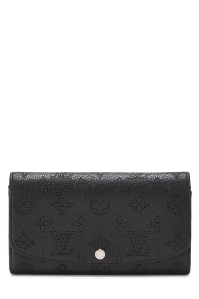 Black Monogram Mahina Leather Iris Wallet