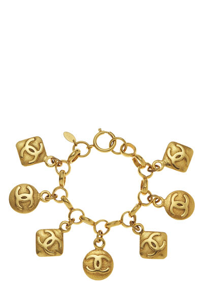 Gold 'CC' Coin Bracelet, , large