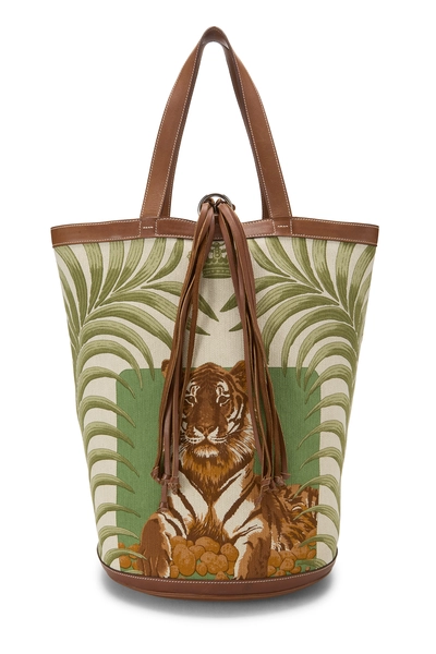 Hermès Multicolor Toile Tiger Royale Bucket Bag