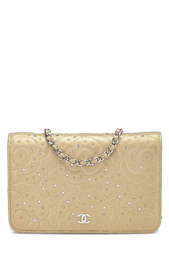 Chanel Beige Lambskin Embellished Camellia Wallet on Chain (WOC)  Q6A3YK1IIB000