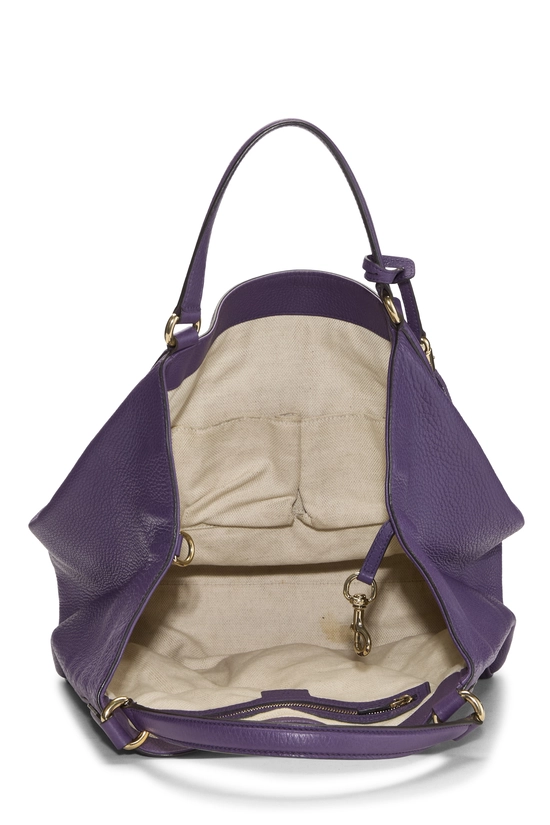 Purple Leather Soho Convertible Shoulder Bag, , large image number 5