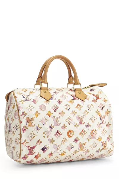 Richard Prince x Louis Vuitton White Monogram Watercolor Speedy 30, , large