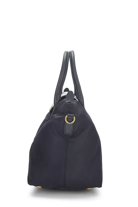 Navy Tessuto Nylon Convertible Handbag, , large image number 2