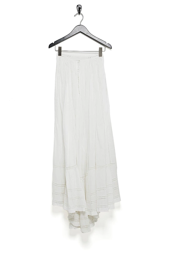 Vintage Early White Paneled Lace Skirt, , large image number 1