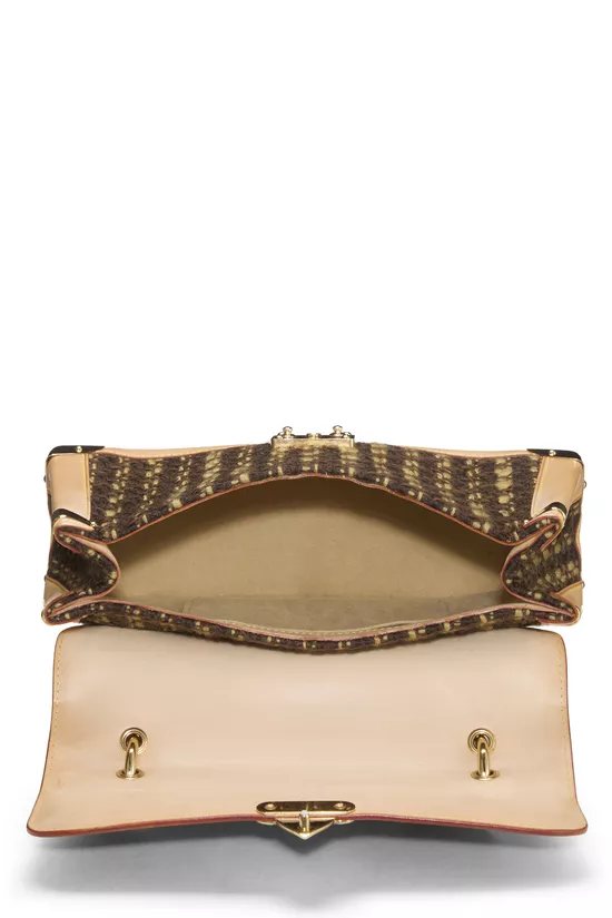 Brown Patent Monogram Tweedy Shoulder Bag, , large image number 5