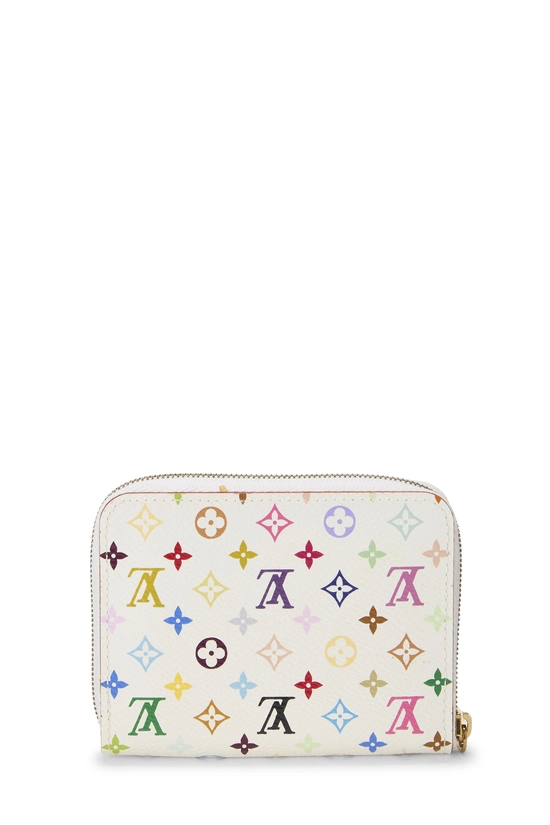 Takashi Murakami x Louis Vuitton White Monogram Multicolore Zippy Coin Purse, , large image number 2