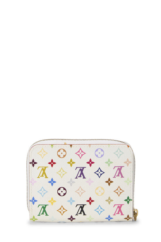 Takashi Murakami x Louis Vuitton White Monogram Multicolore Zippy Coin Purse, , large image number 2